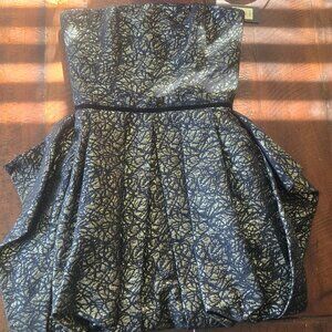Rachel Zoe Gold and Black Short Dress